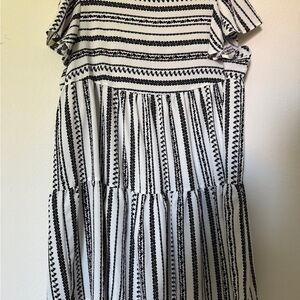 Chic Striped Black and White Dress